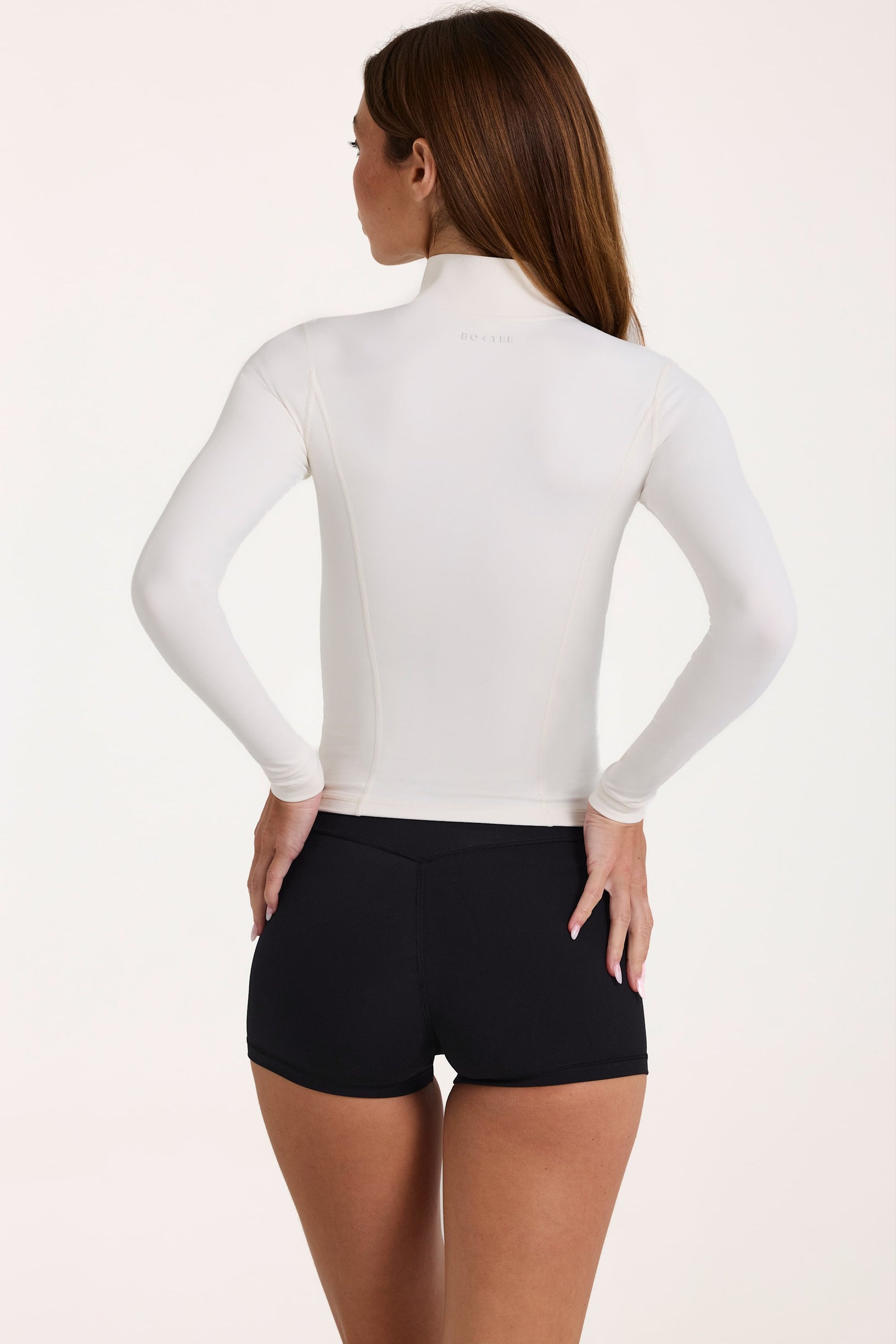 Soft Active Zip-Up Jacket in Coconut - 2