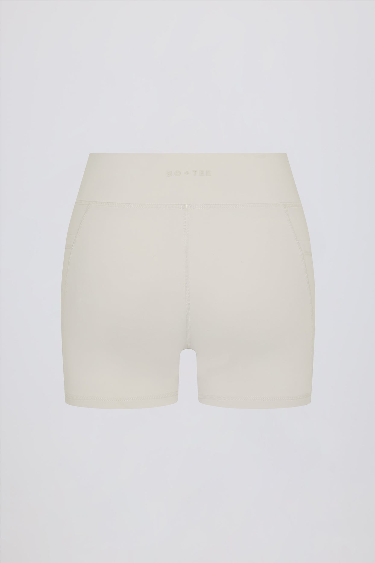Soft Active Pocket V-Waist Mini Shorts in Oat - 5