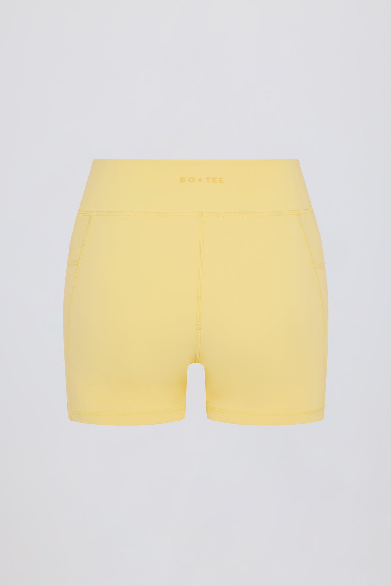 Soft Active Pocket V-Waist Mini Shorts in Lemon - 5