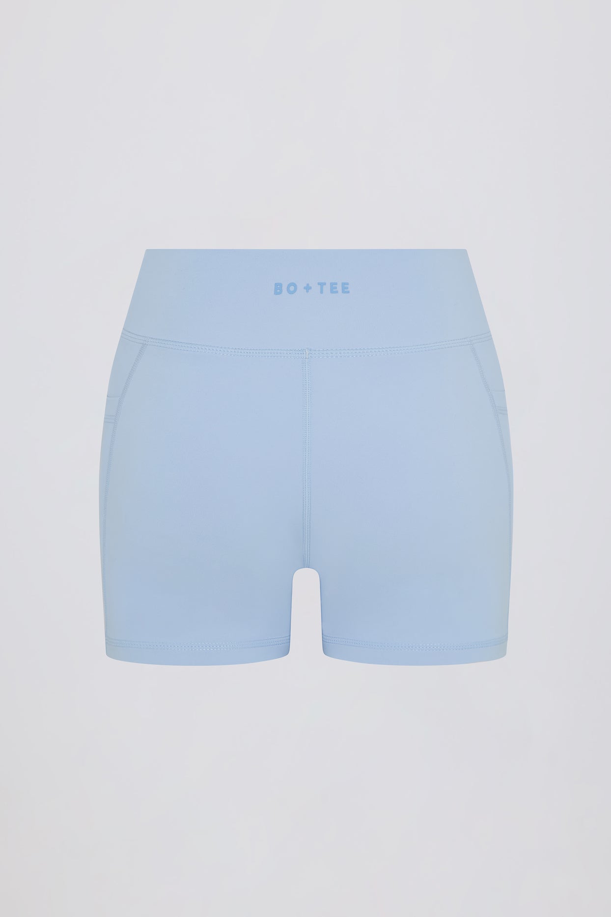 Soft Active Pocket V-Waist Mini Shorts in Sky - 5