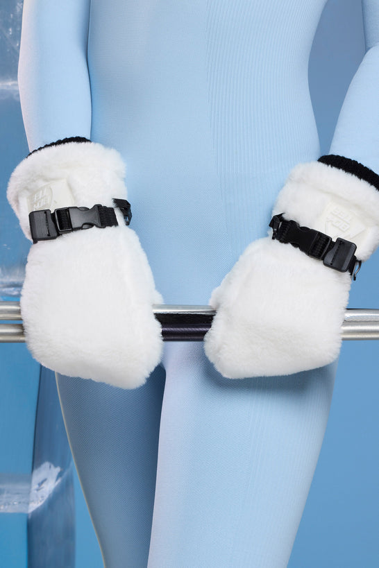 Ski Gloves in White