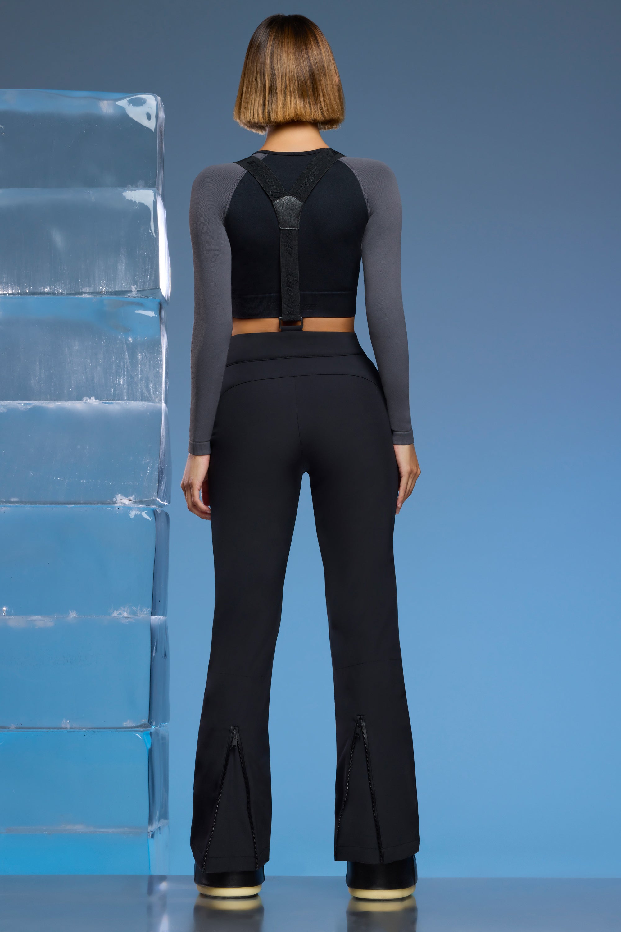 Glacier Fleece Lined Ski Pants in Black Oh Polly