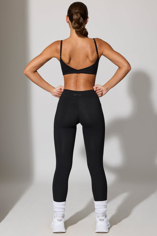 Petite Full Length Leggings with Pockets in Black