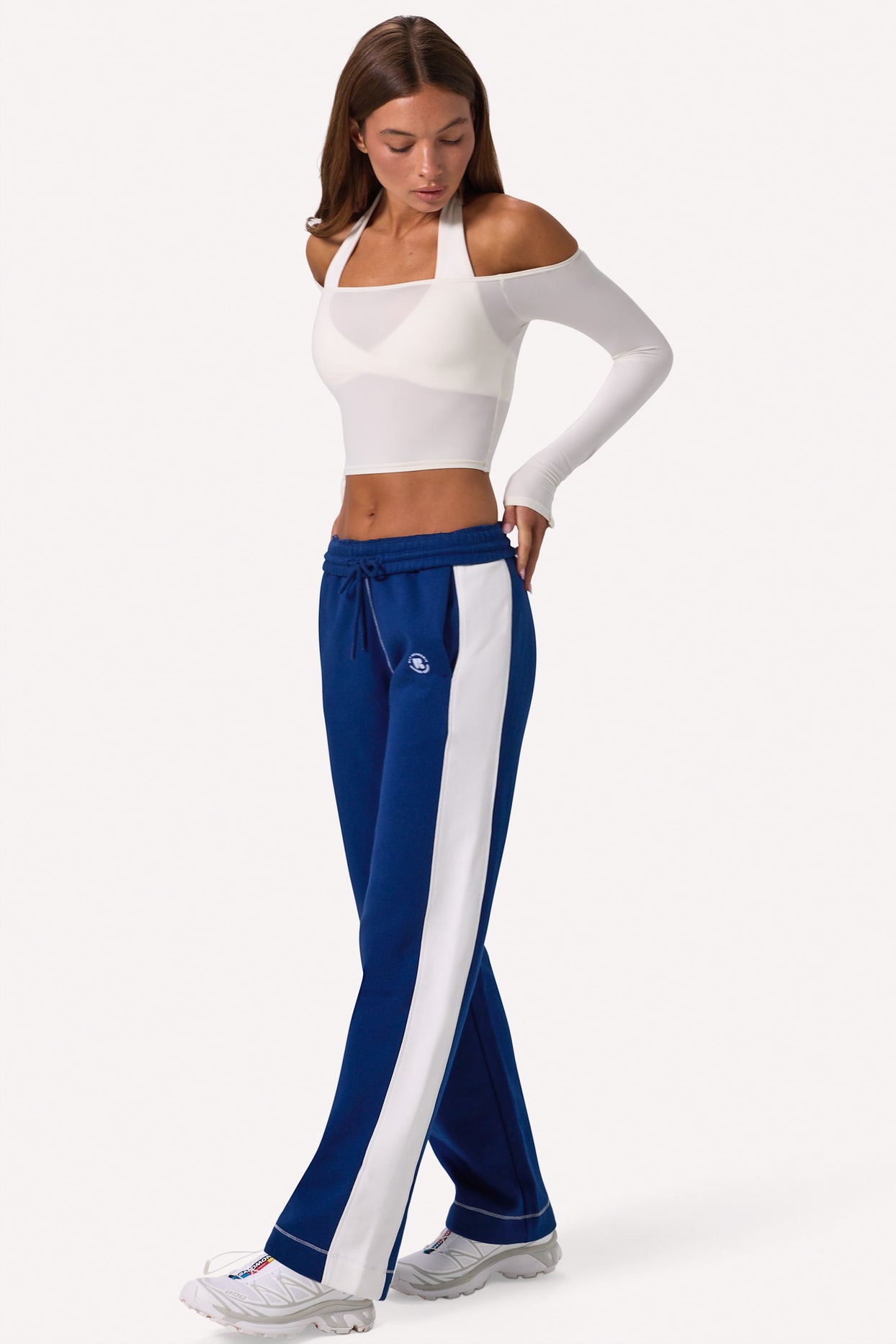 Wide Leg Sweatpants in Navy - 3