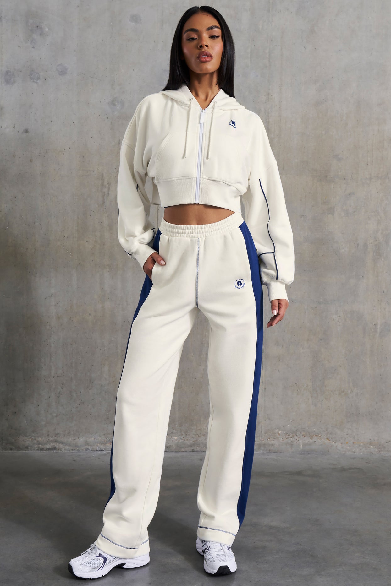 Wide Leg Sweatpants in White