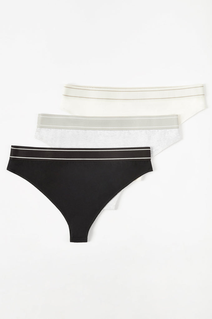 High-Waist Cheeky Briefs Bundle in Multi