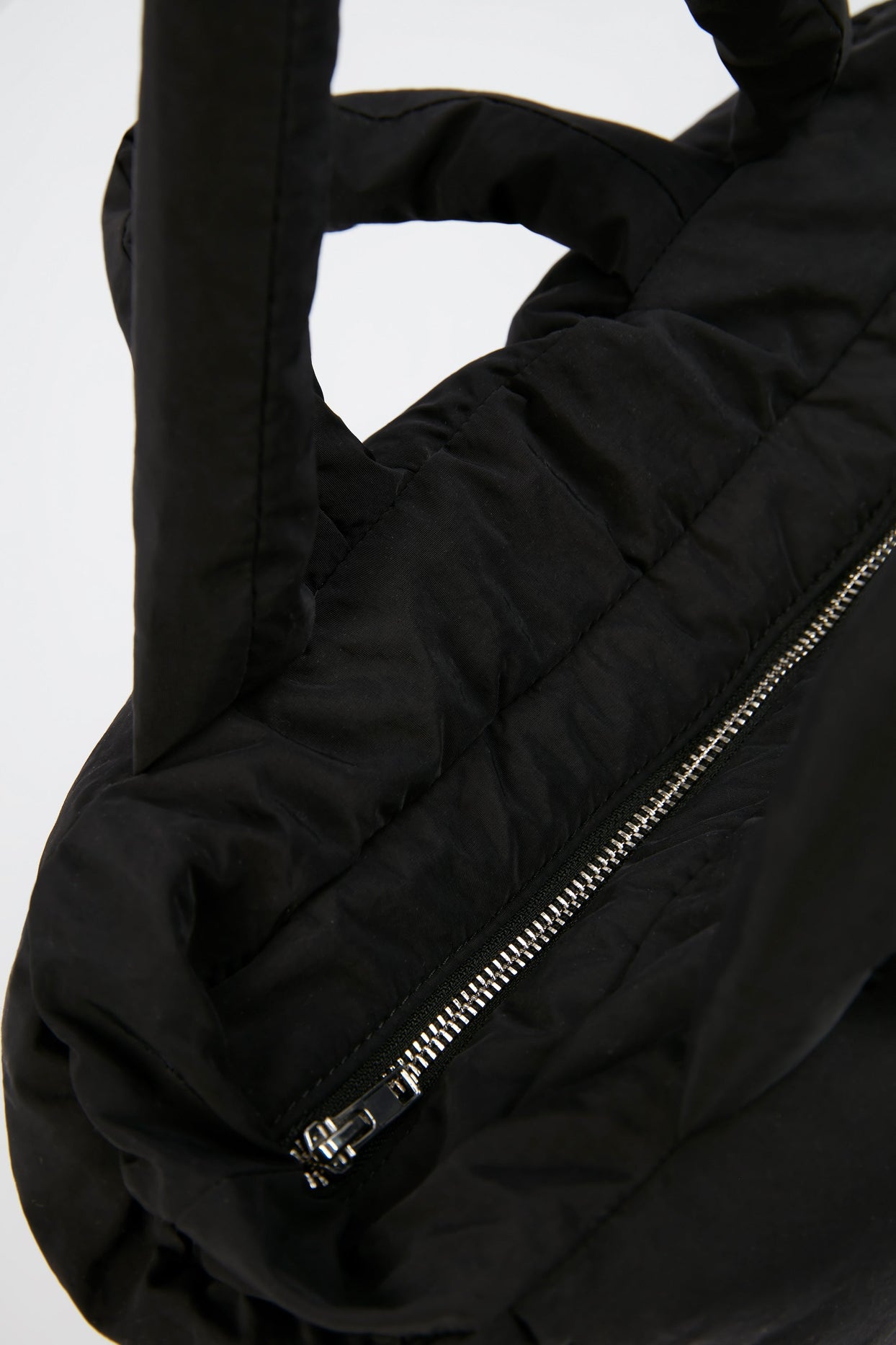 Quilted Puffer Bag in Black