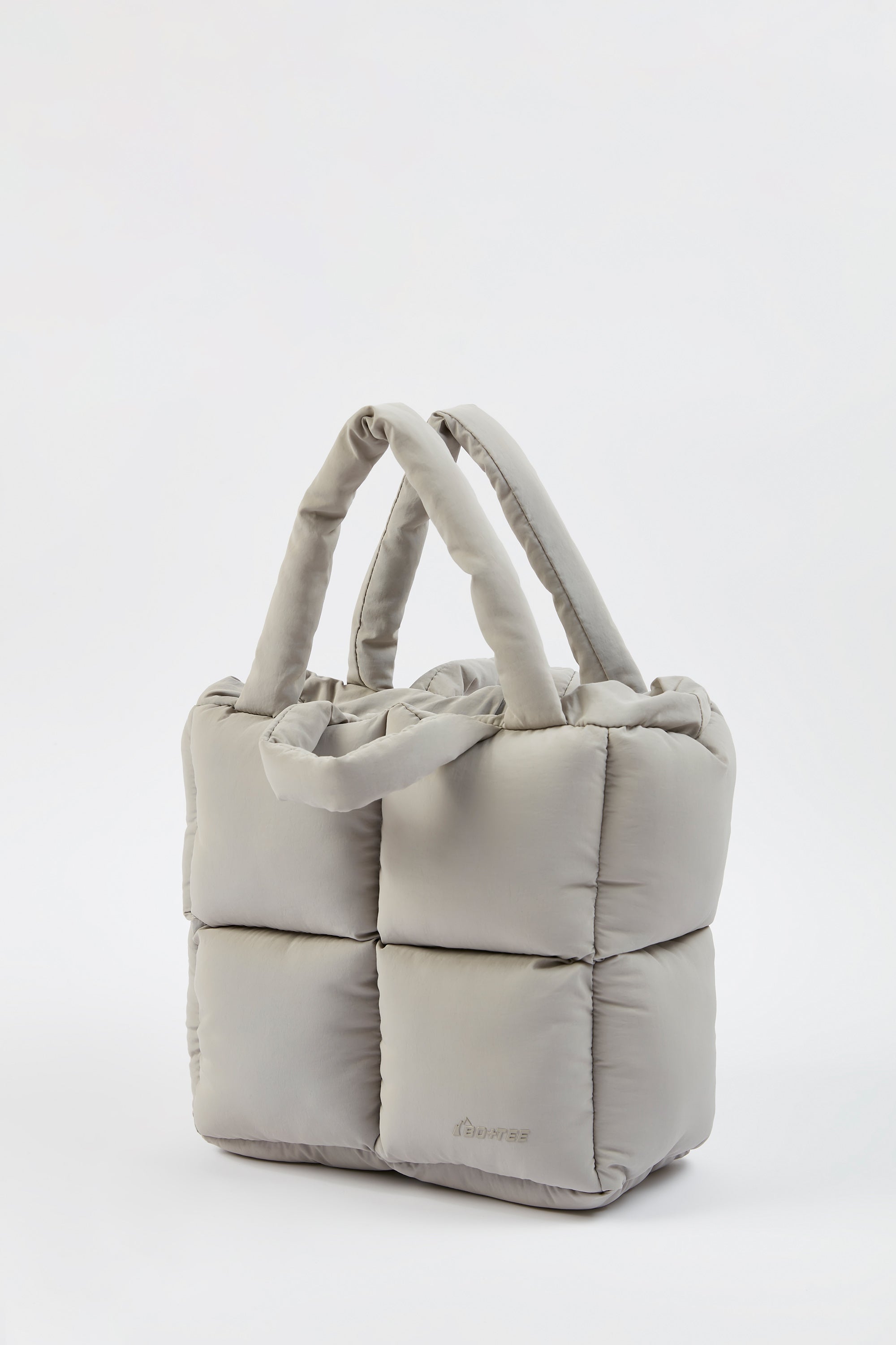 Arctic Quilted Puffer Bag in Light Grey Oh Polly