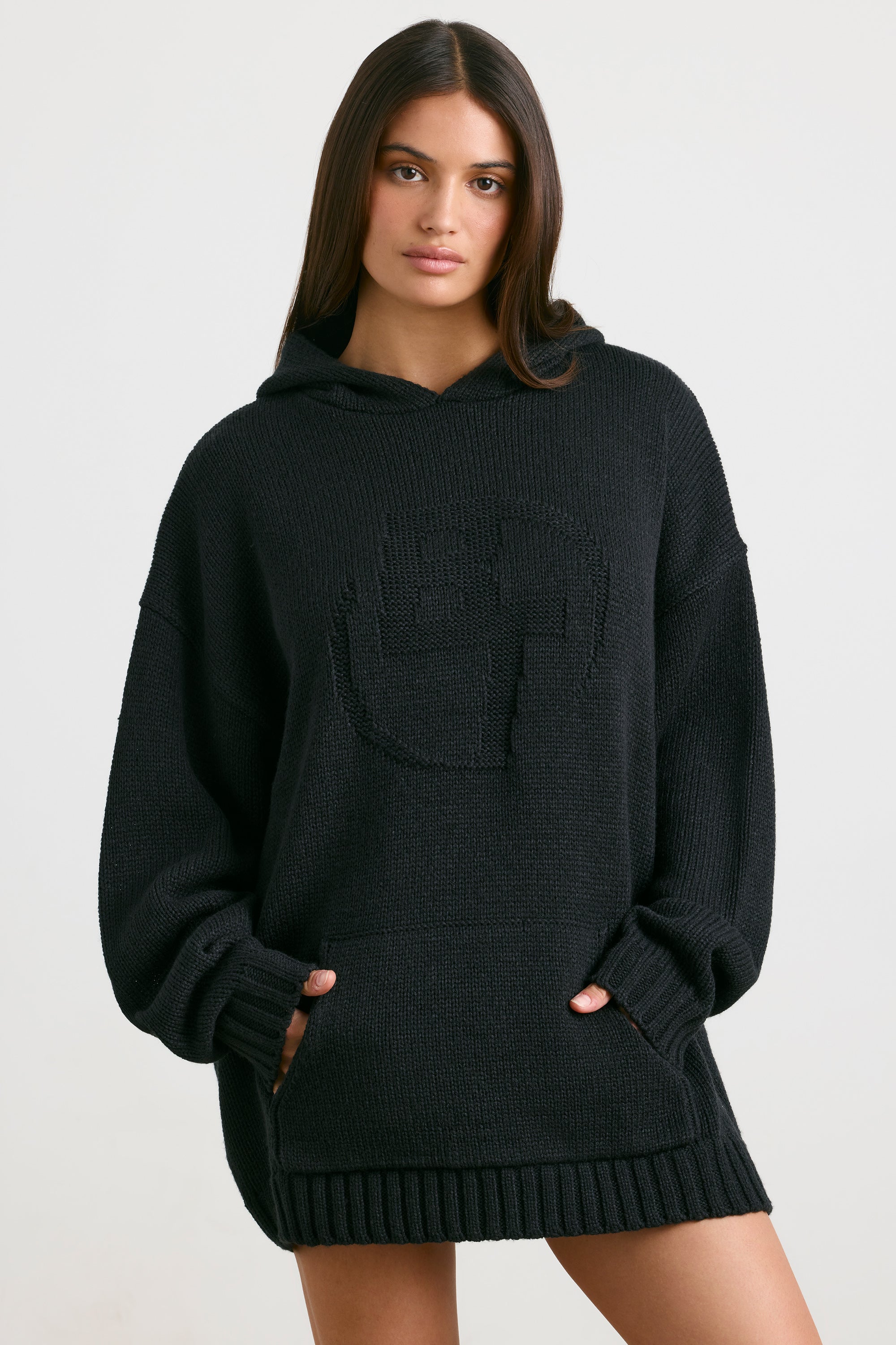 Oversized cheap knit hoodie