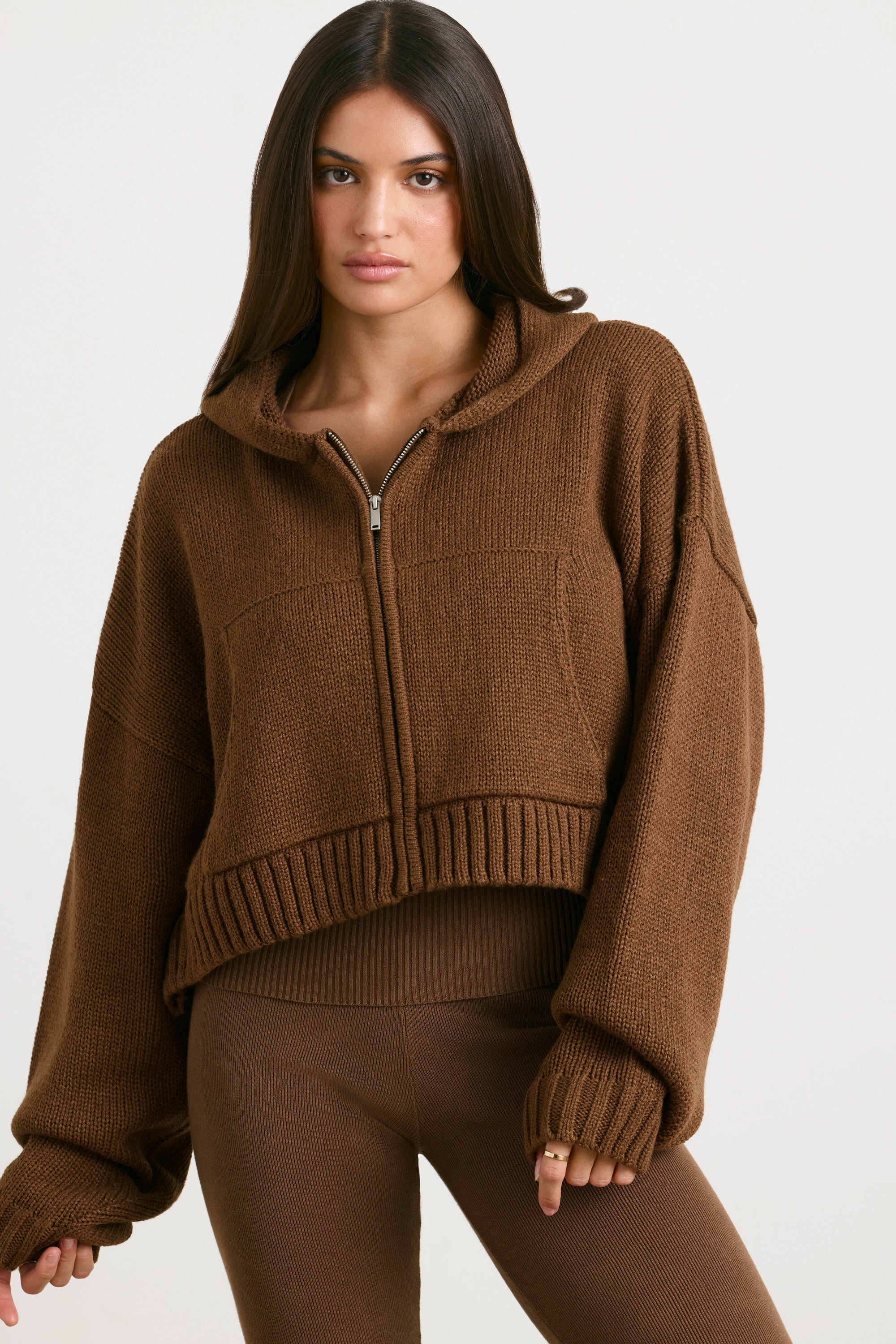 Chunky hotsell knit hoodie