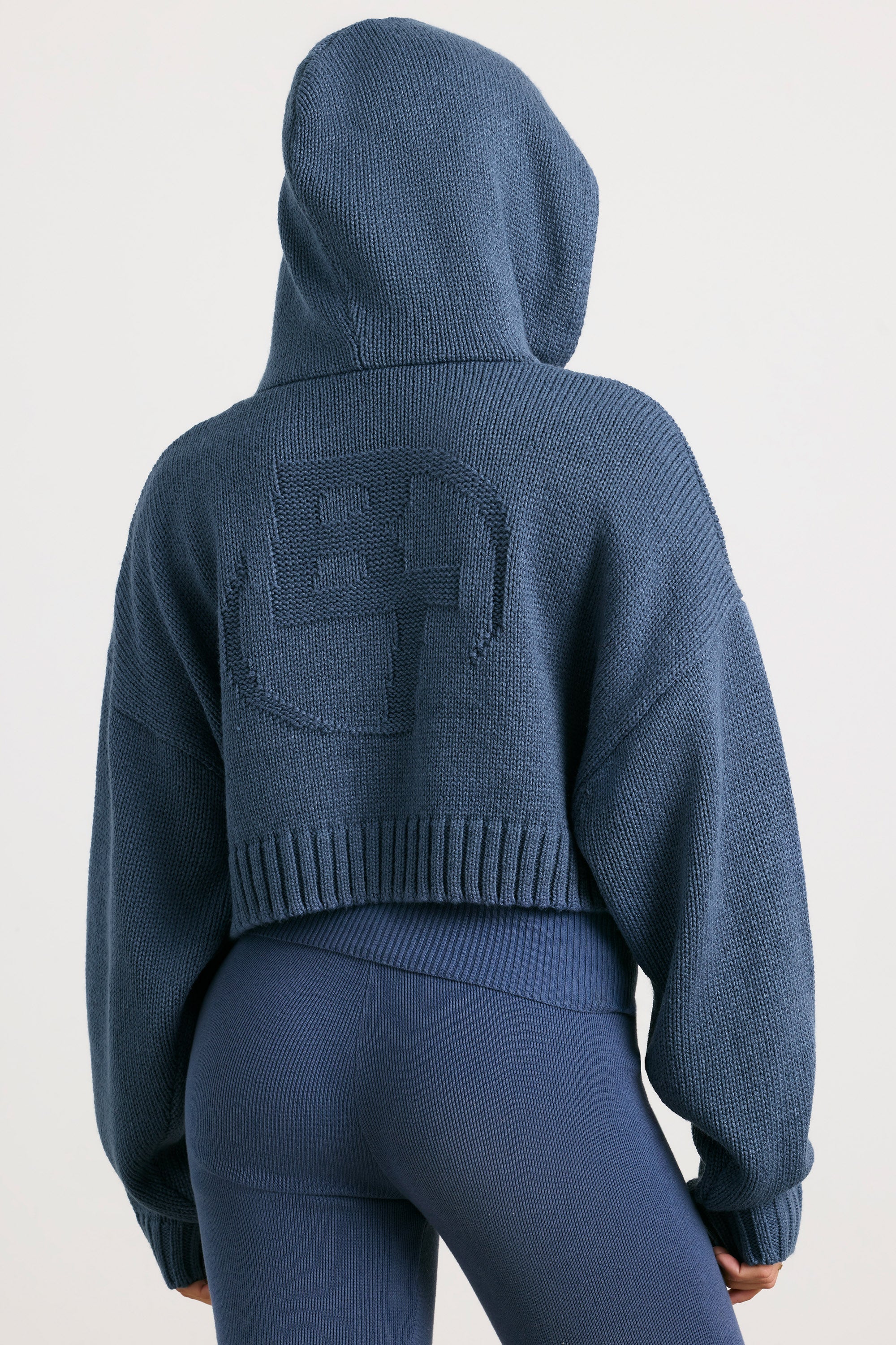 Cropped zip front hoodie online