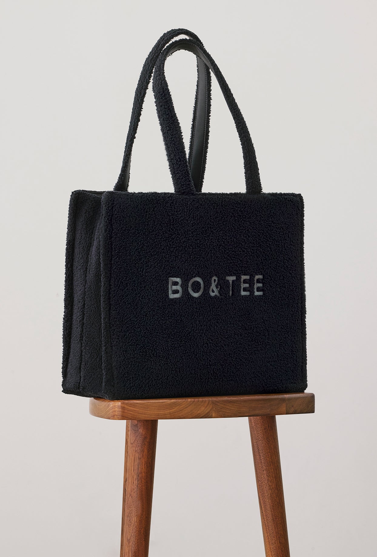 Fleece Tote Bag in Onyx