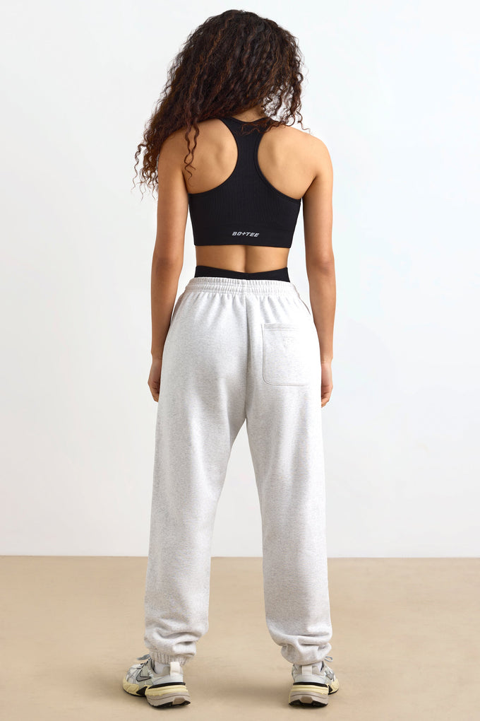 Petite Mid-Rise Joggers in Heather Grey