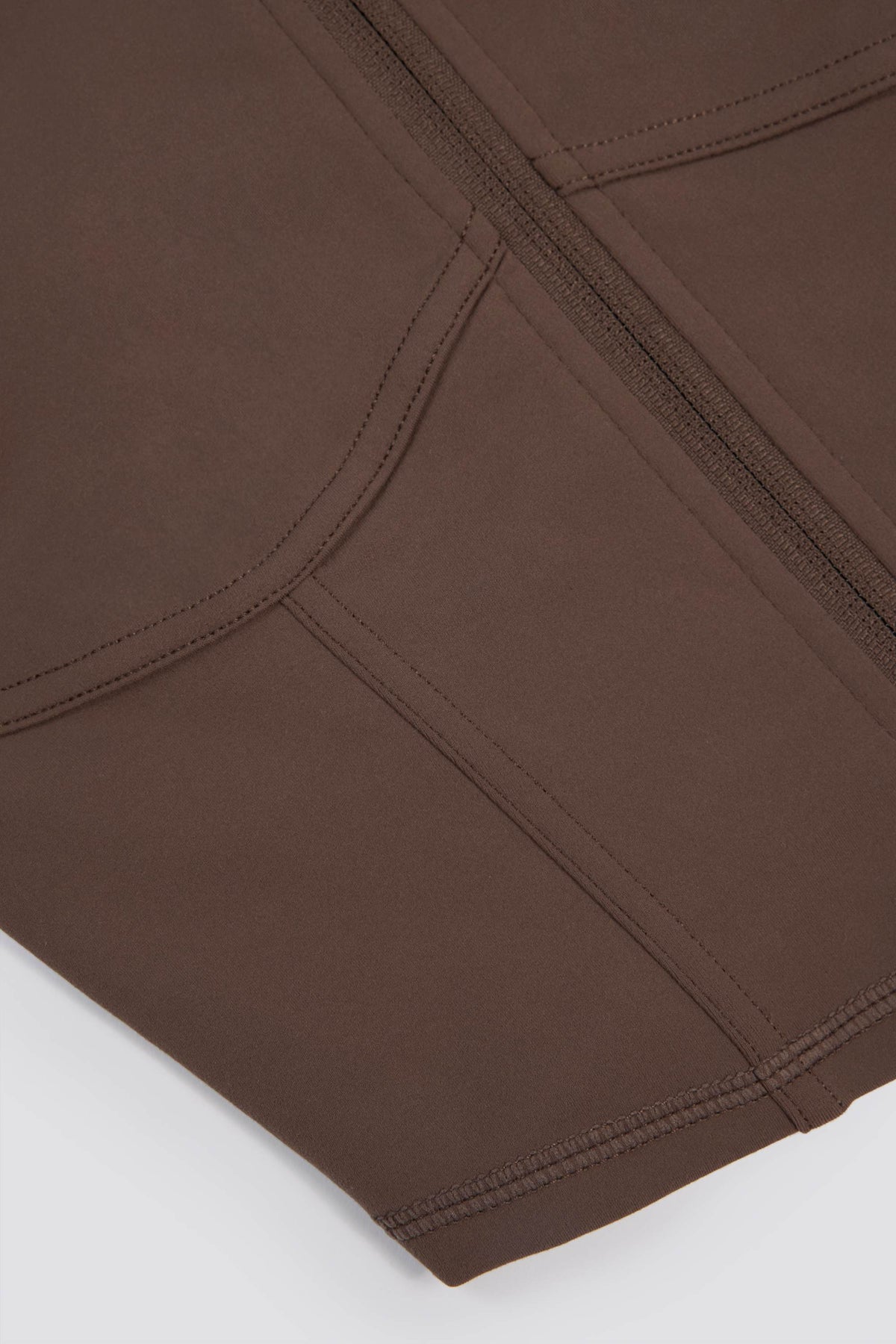 Soft Active Zip-Up Cropped Jacket in Cocoa