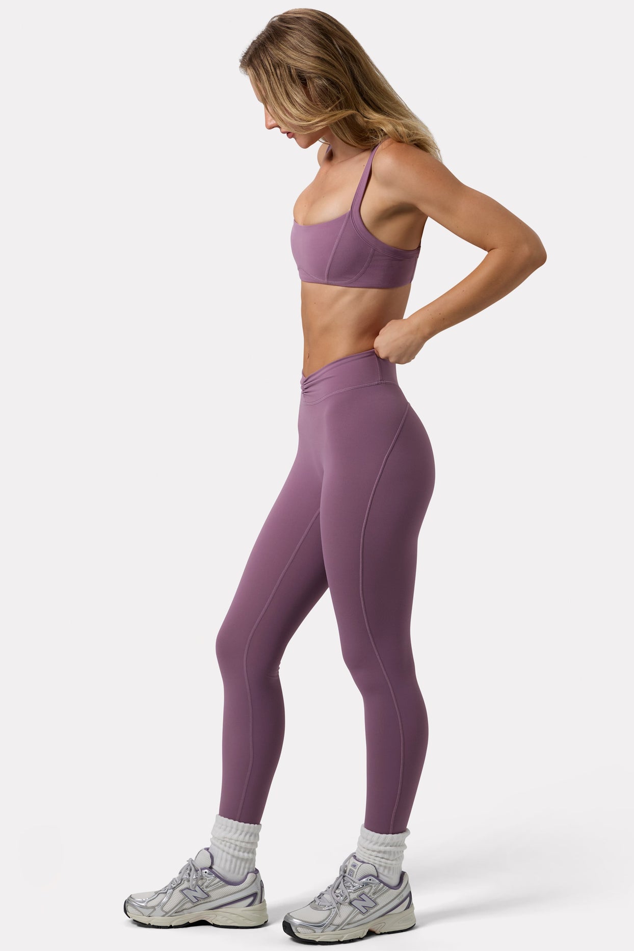Soft Active Ruched Leggings in Dusk - 3