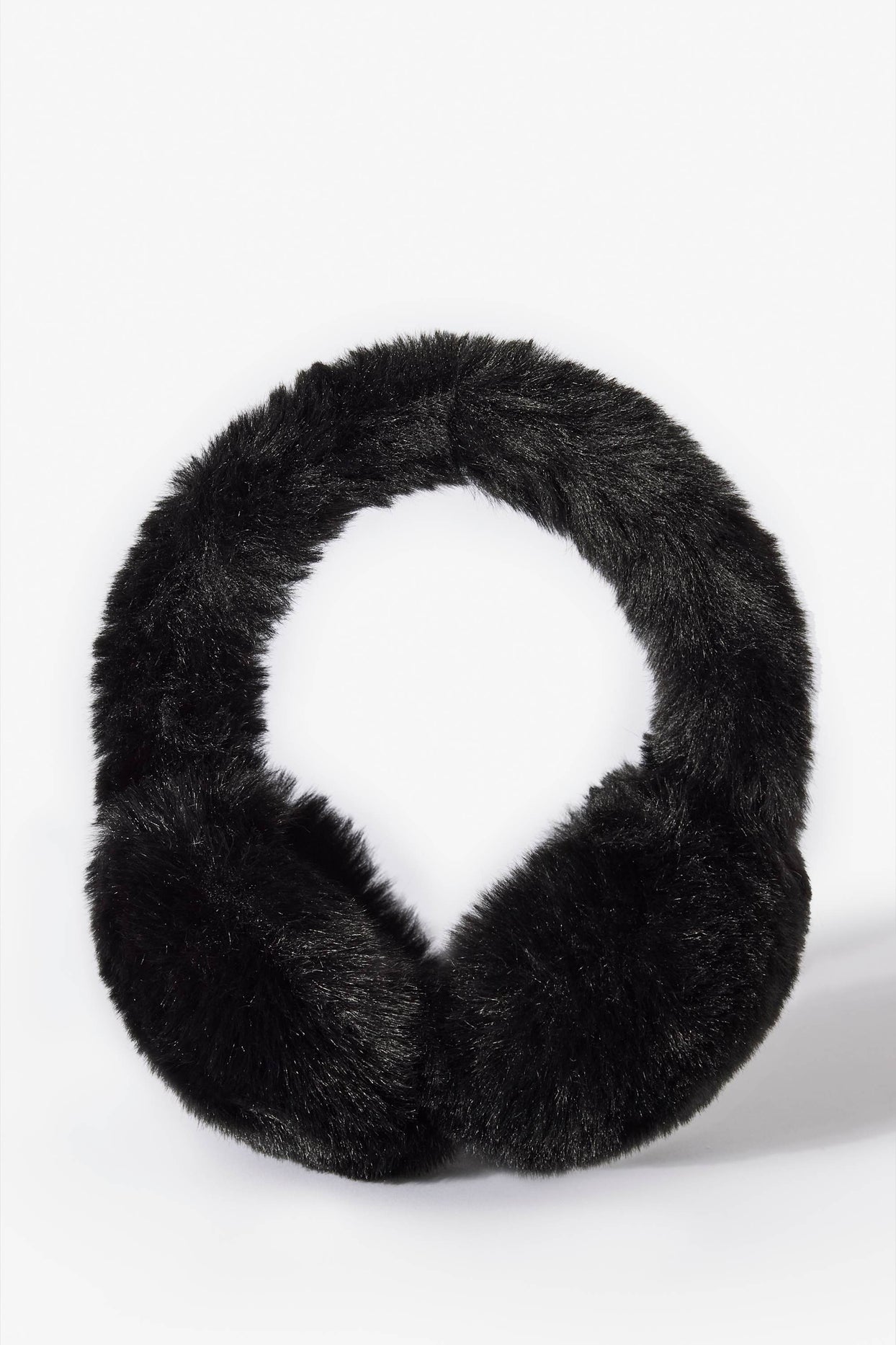 Faux-Fur Earmuffs in Black - 1