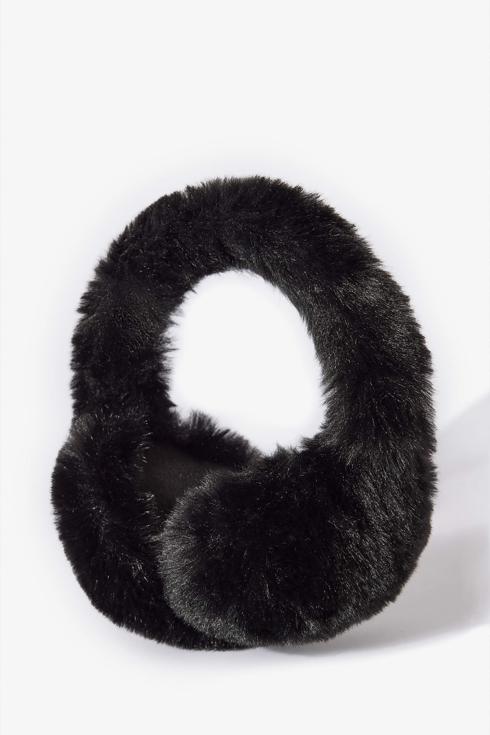 Faux-Fur Earmuffs in Black - 2