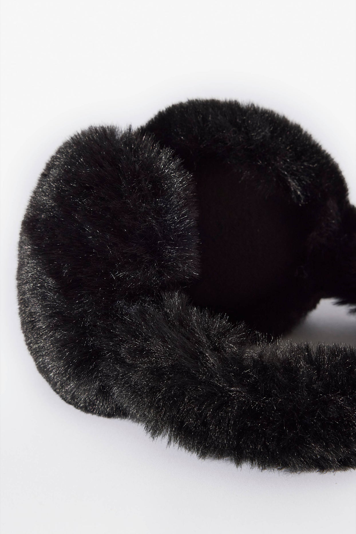 Faux-Fur Earmuffs in Black - 3
