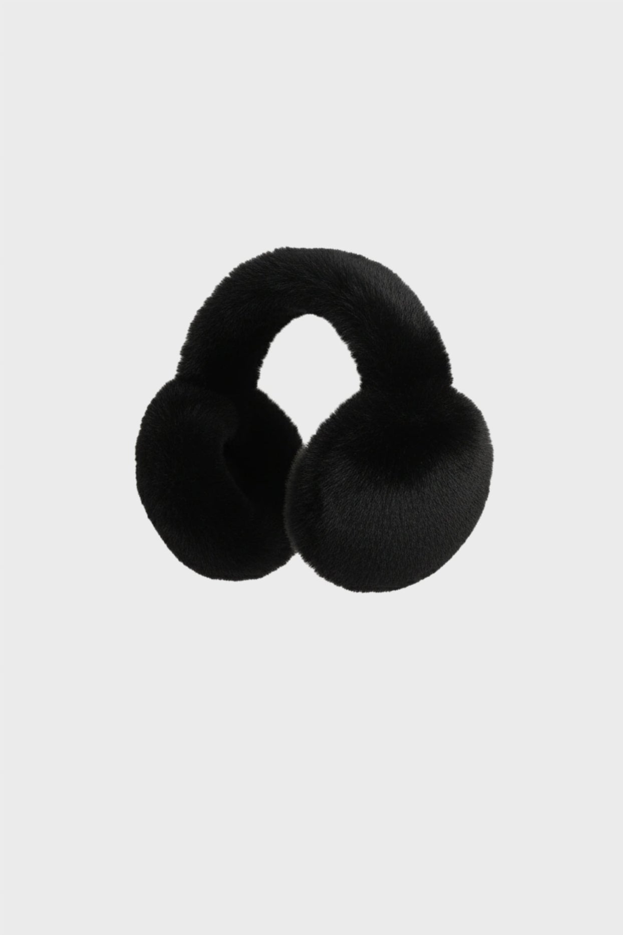 Faux-Fur Earmuffs in Black - 4