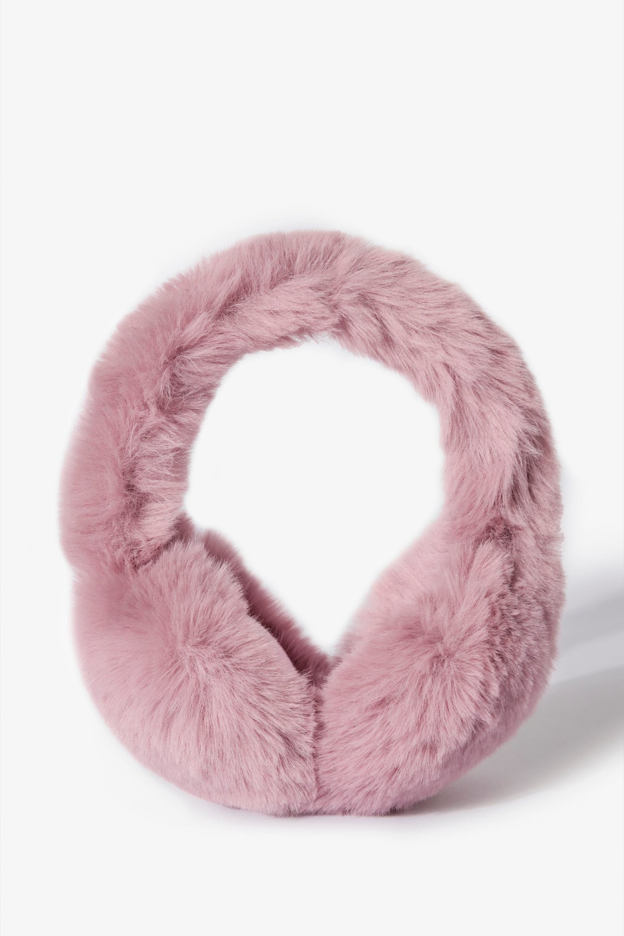 Faux-Fur Earmuffs in Powder Pink - 1