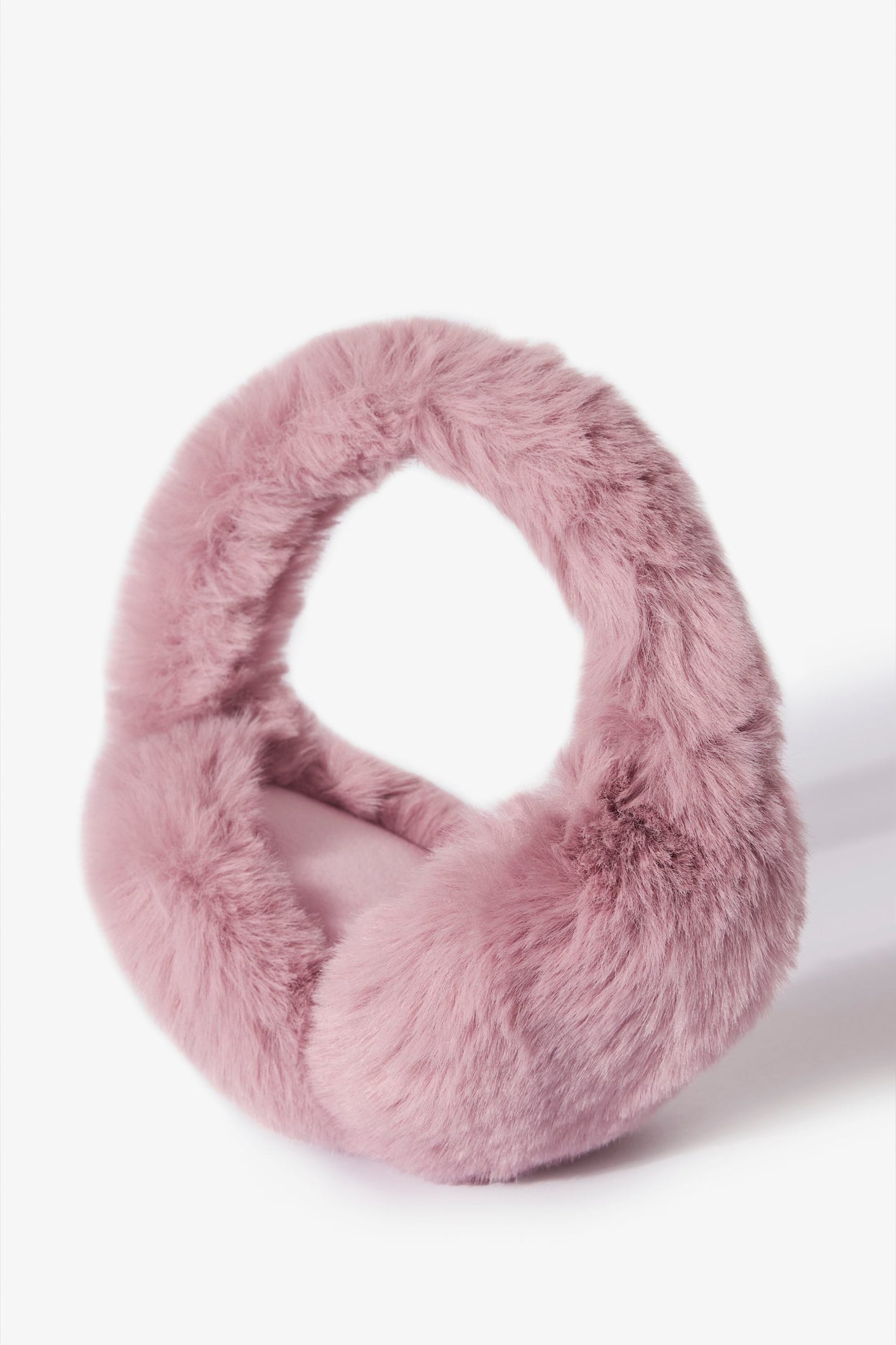 Faux-Fur Earmuffs in Powder Pink - 2