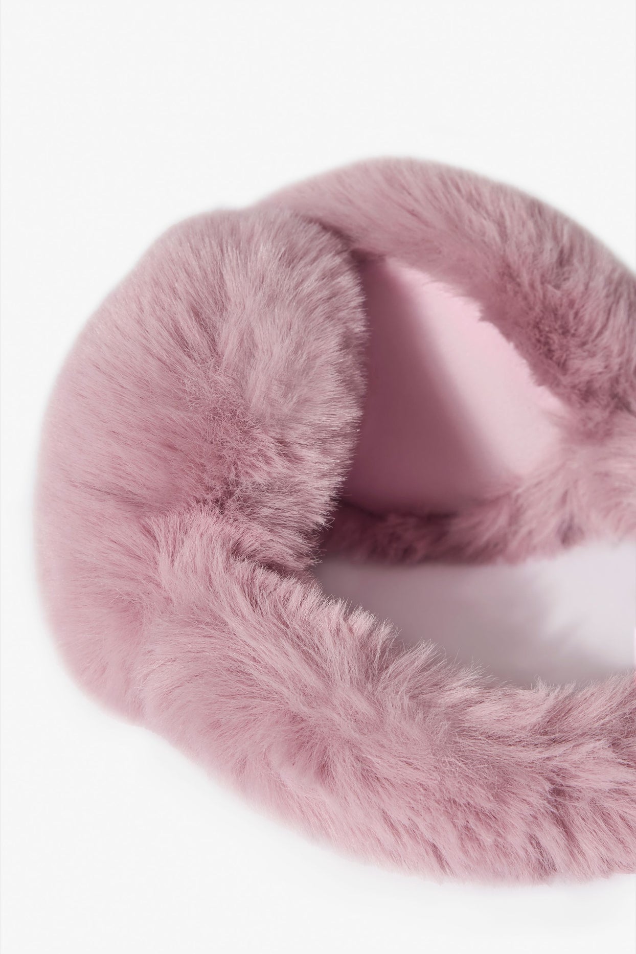 Faux-Fur Earmuffs in Powder Pink - 3