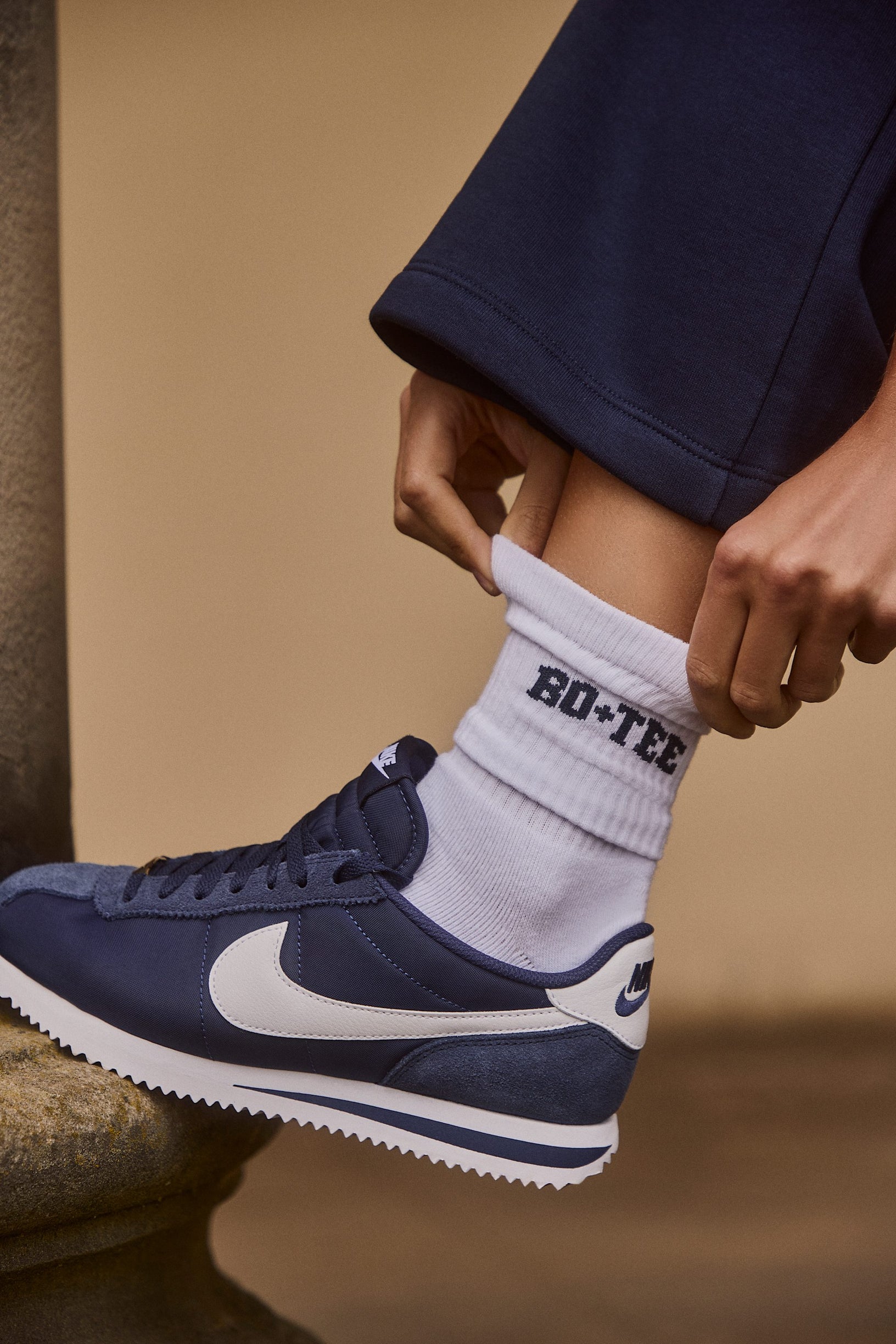 Ribbed Half-Crew Socks in White - 2