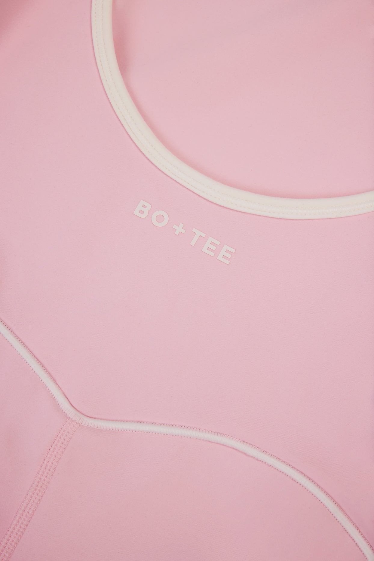 Soft Active Backless Contrast Unitard in Powder Pink - 6