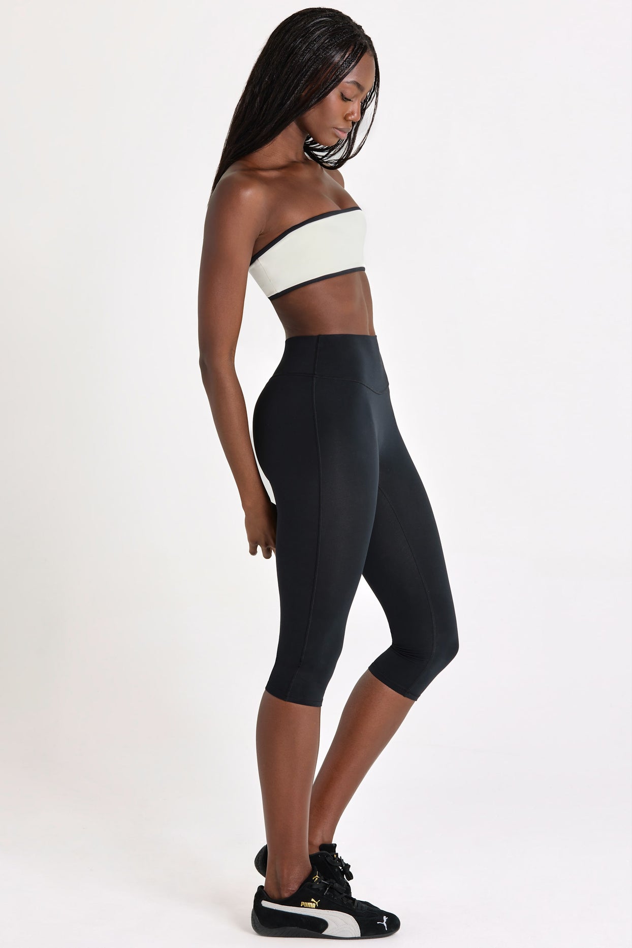 Soft Active Capri Leggings in Black - 3