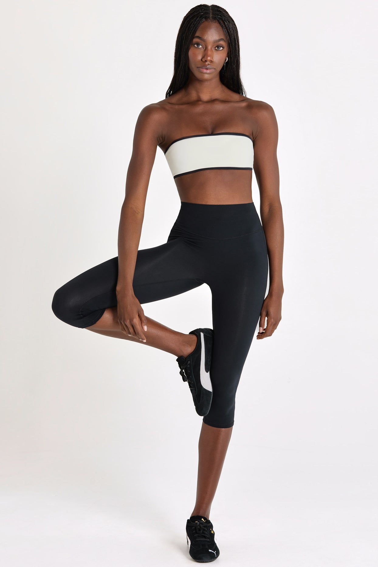Soft Active Capri Leggings in Black - 1