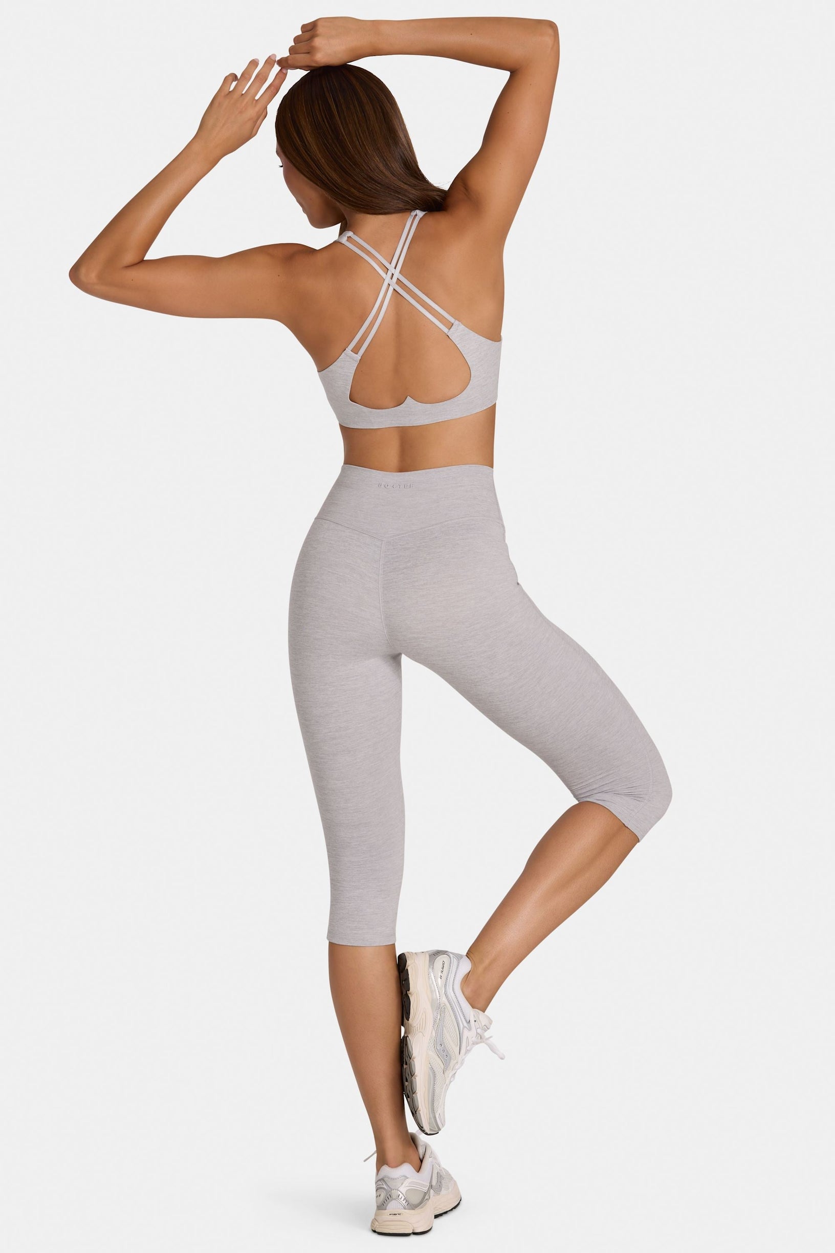 Soft Active Capri Leggings in Grey Marl - 2