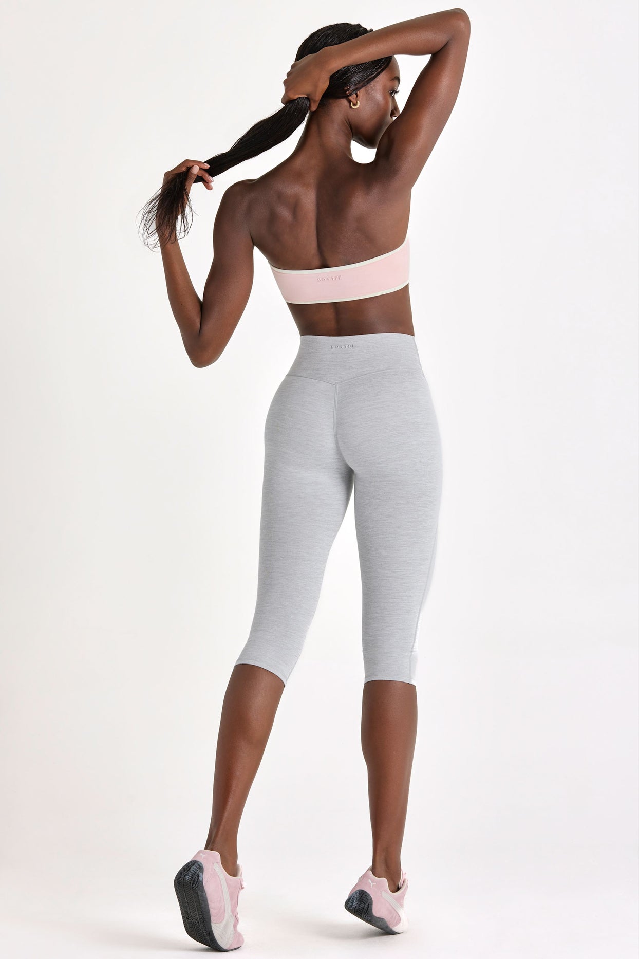 Soft Active Capri Leggings in Grey Marl - 4