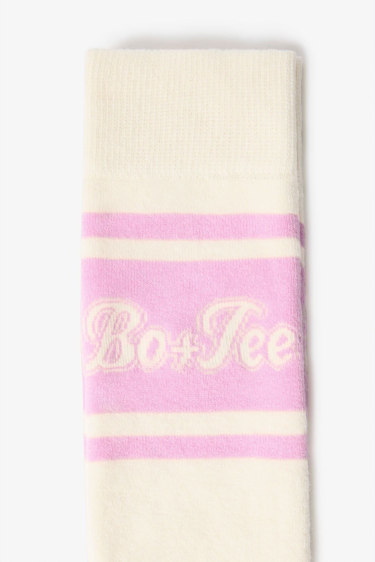 Cotton Knee-High Ski Socks in Powder Pink - 3