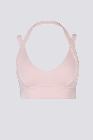 Soft Active Open-Back Sports Bra in Ballet Pink