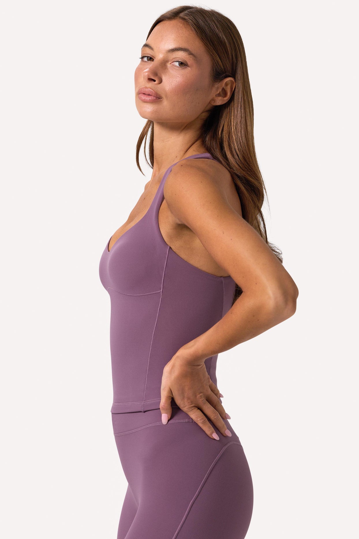Soft Active Sweetheart-Neck Tank Top in Dusk - 3