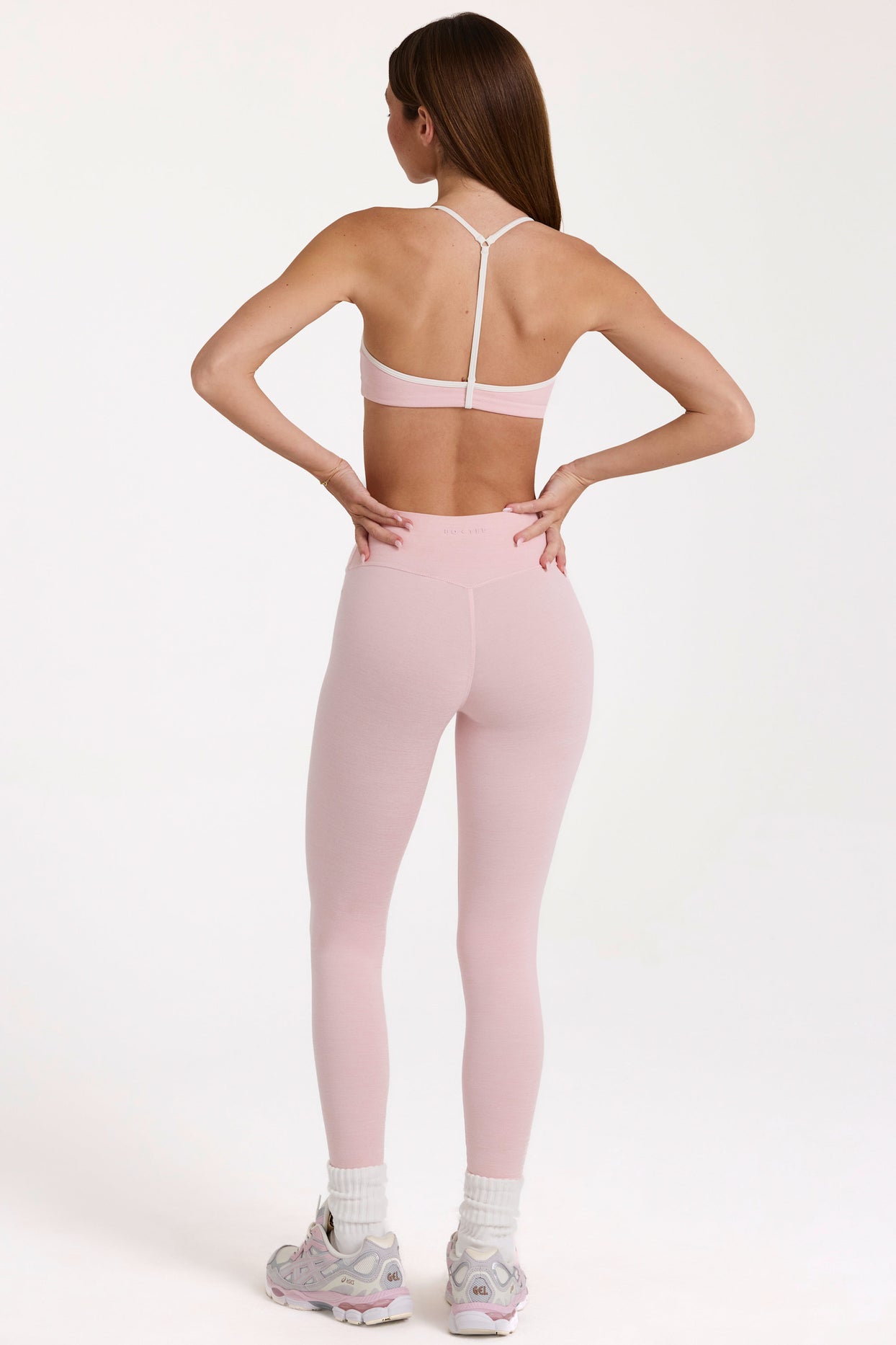 Soft Active Leggings in Blush Marl - 5