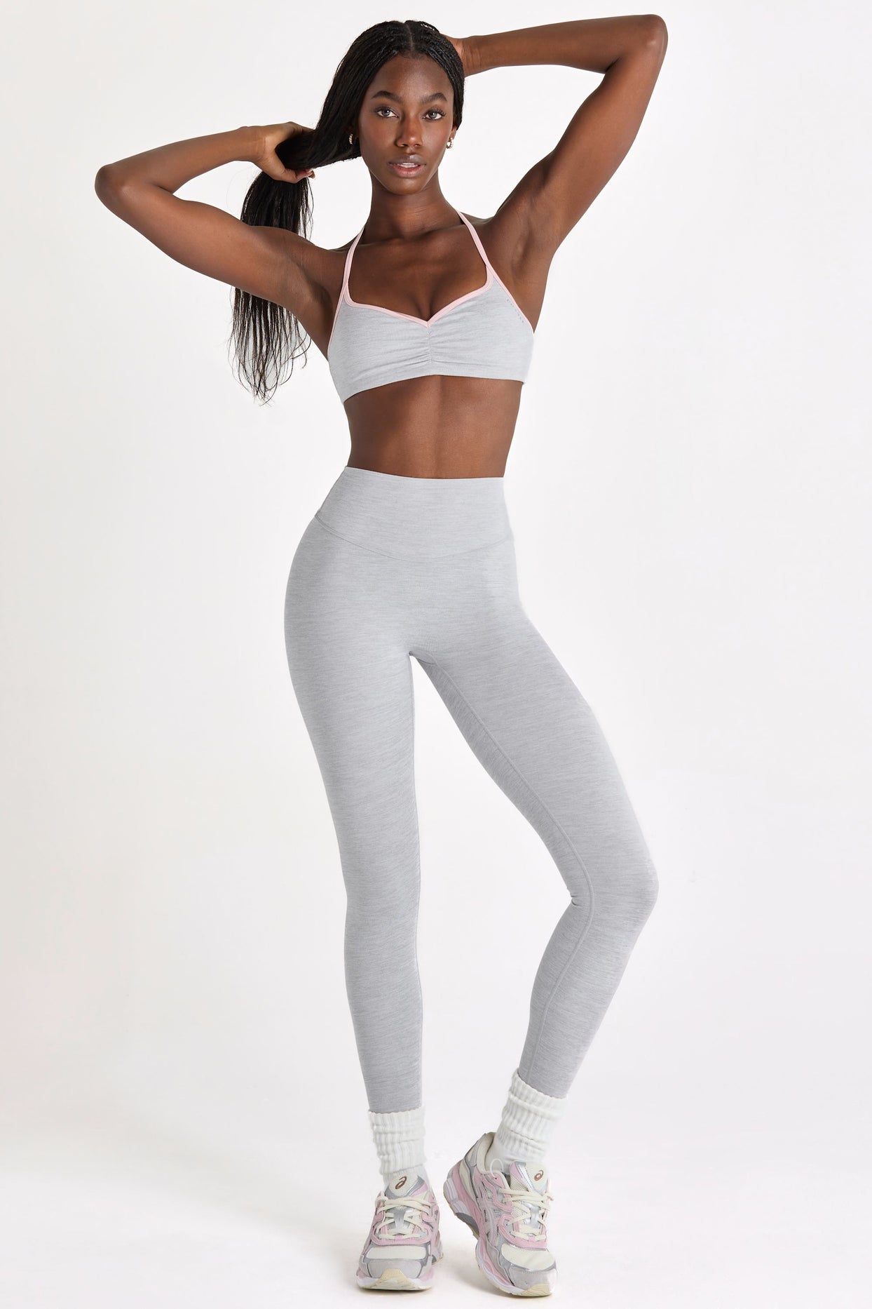 Soft Active Leggings in Grey Marl - 1