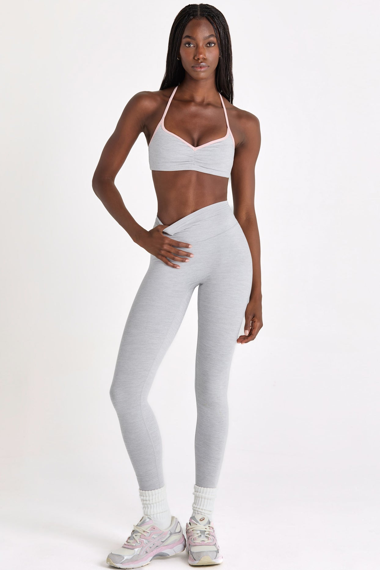 Soft Active Leggings in Grey Marl - 5