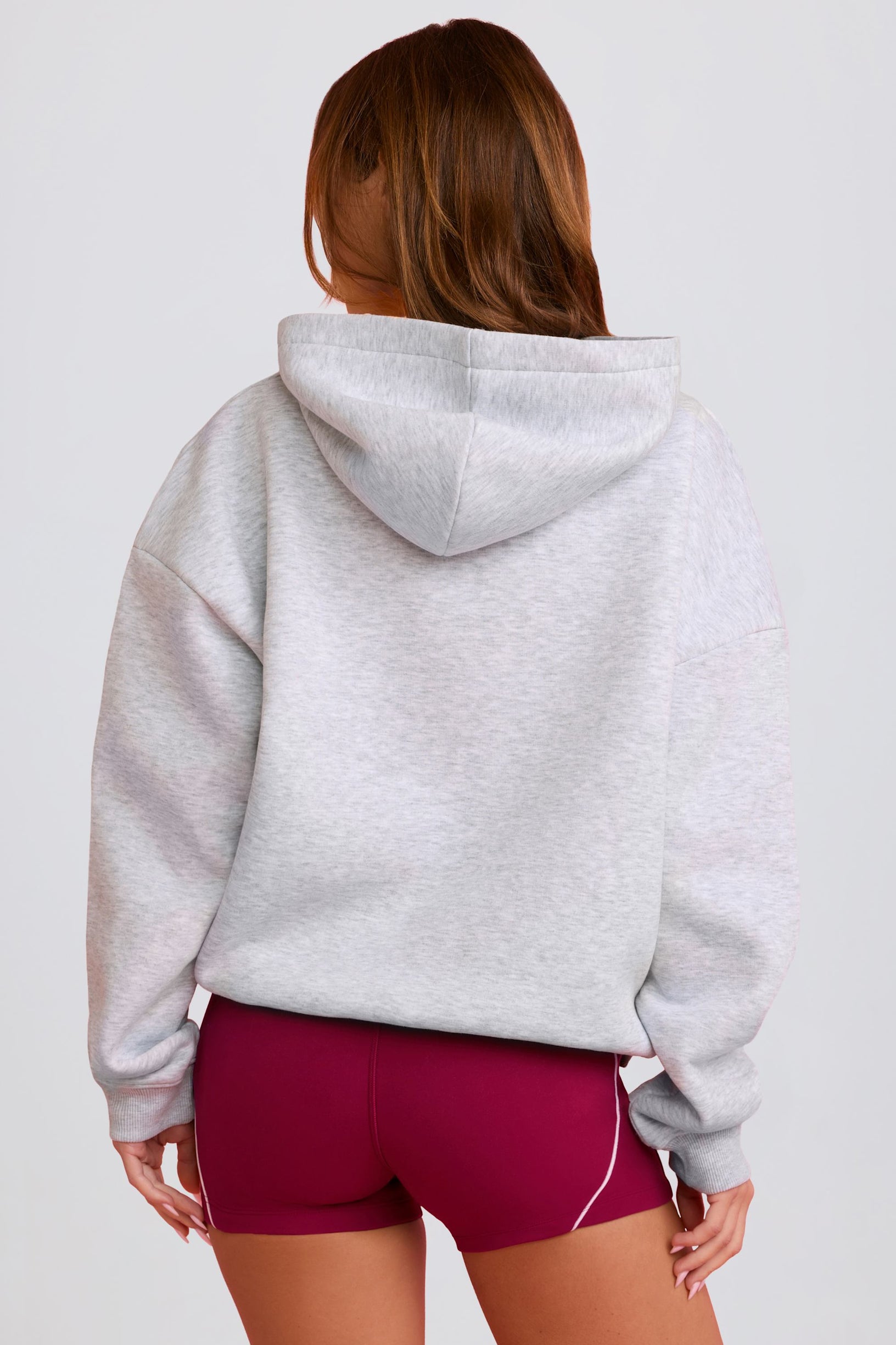 Oversized Applique Hoodie in Grey - 2
