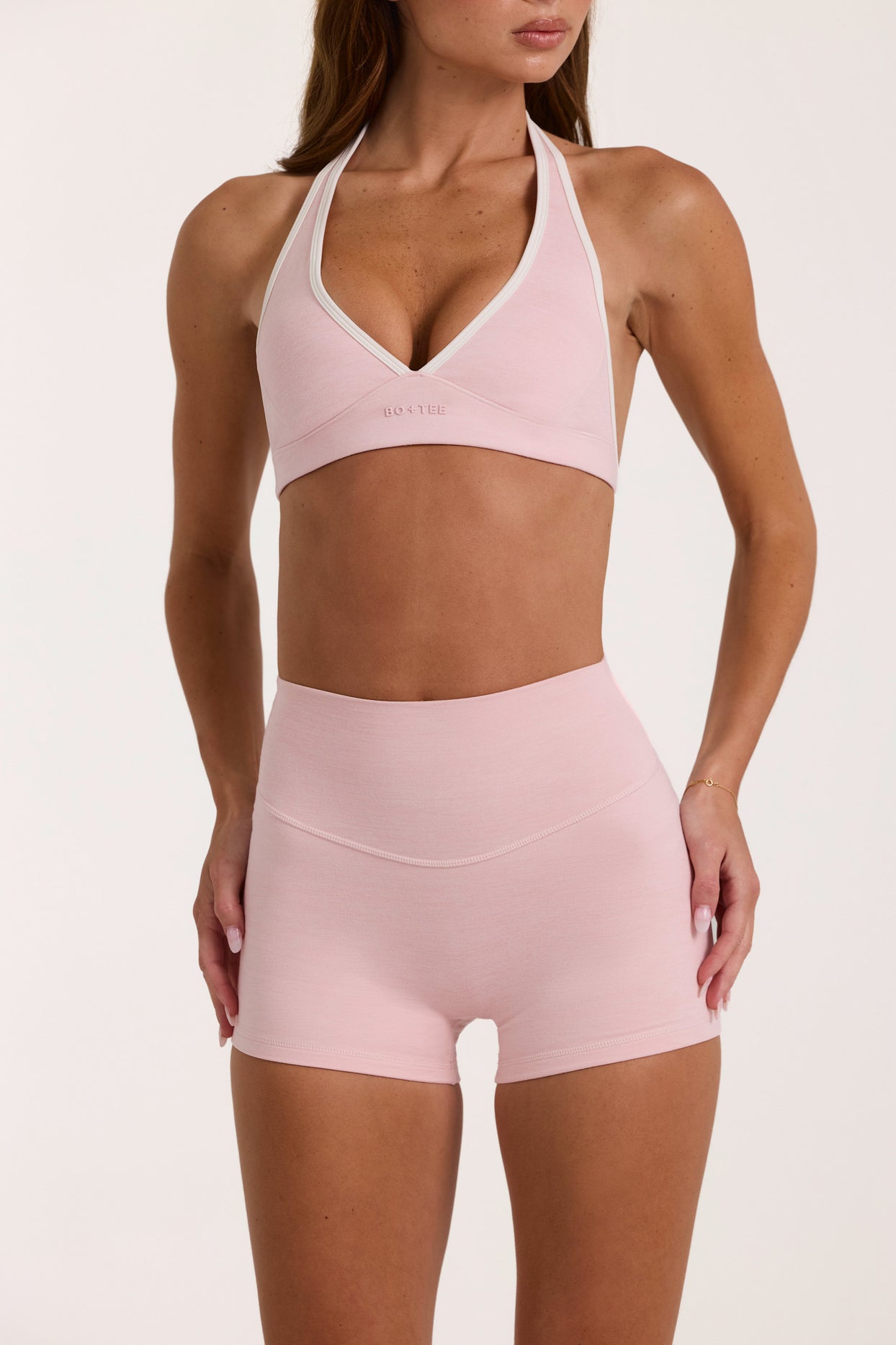 Soft Active Sports Bra in Blush Marl - 4
