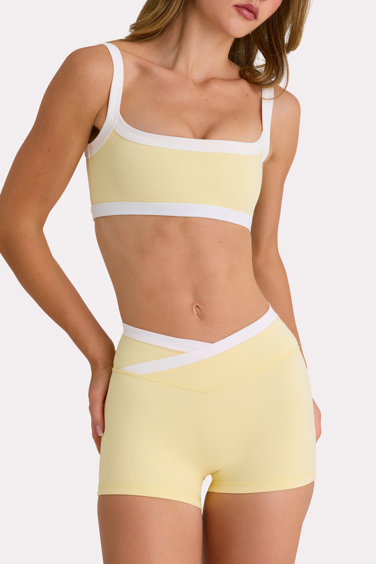 Soft Active Sports Bra in Lemon - 4