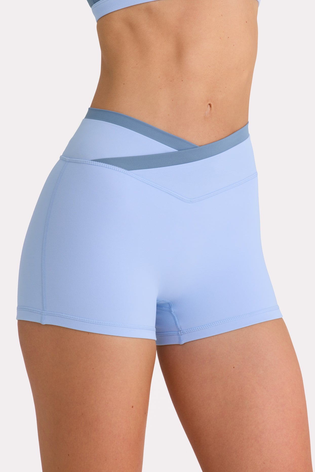 Soft Active Shorts  in Sky - 4