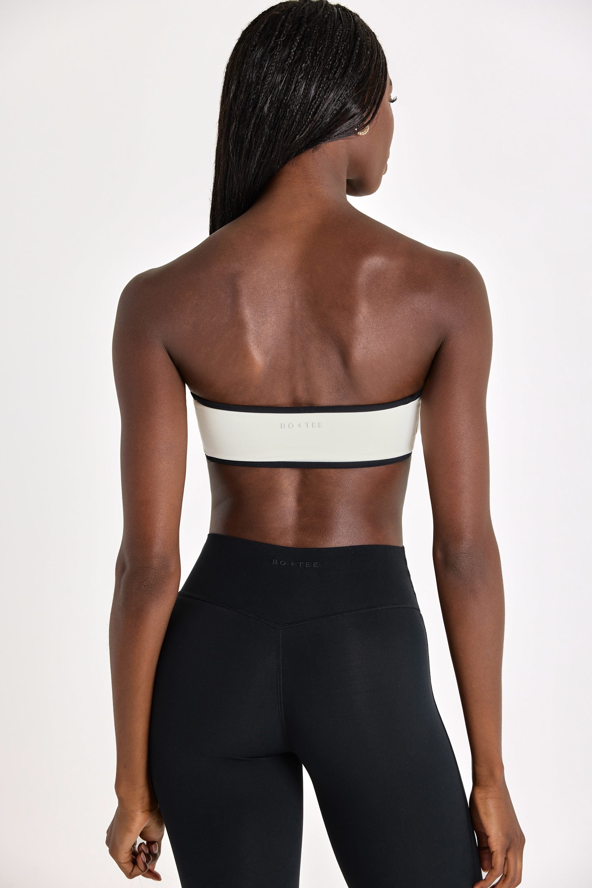 Soft Active Bandeau Sports Bra in Ivory - 2