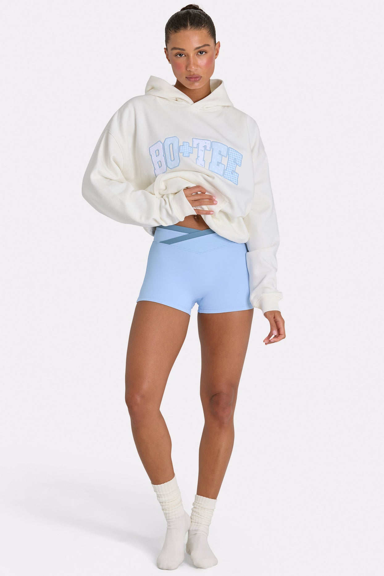 Oversized Applique Hoodie in Coconut - 6
