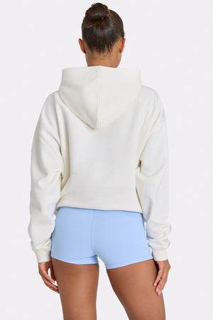 Oversized Applique Hoodie in Marshmallow