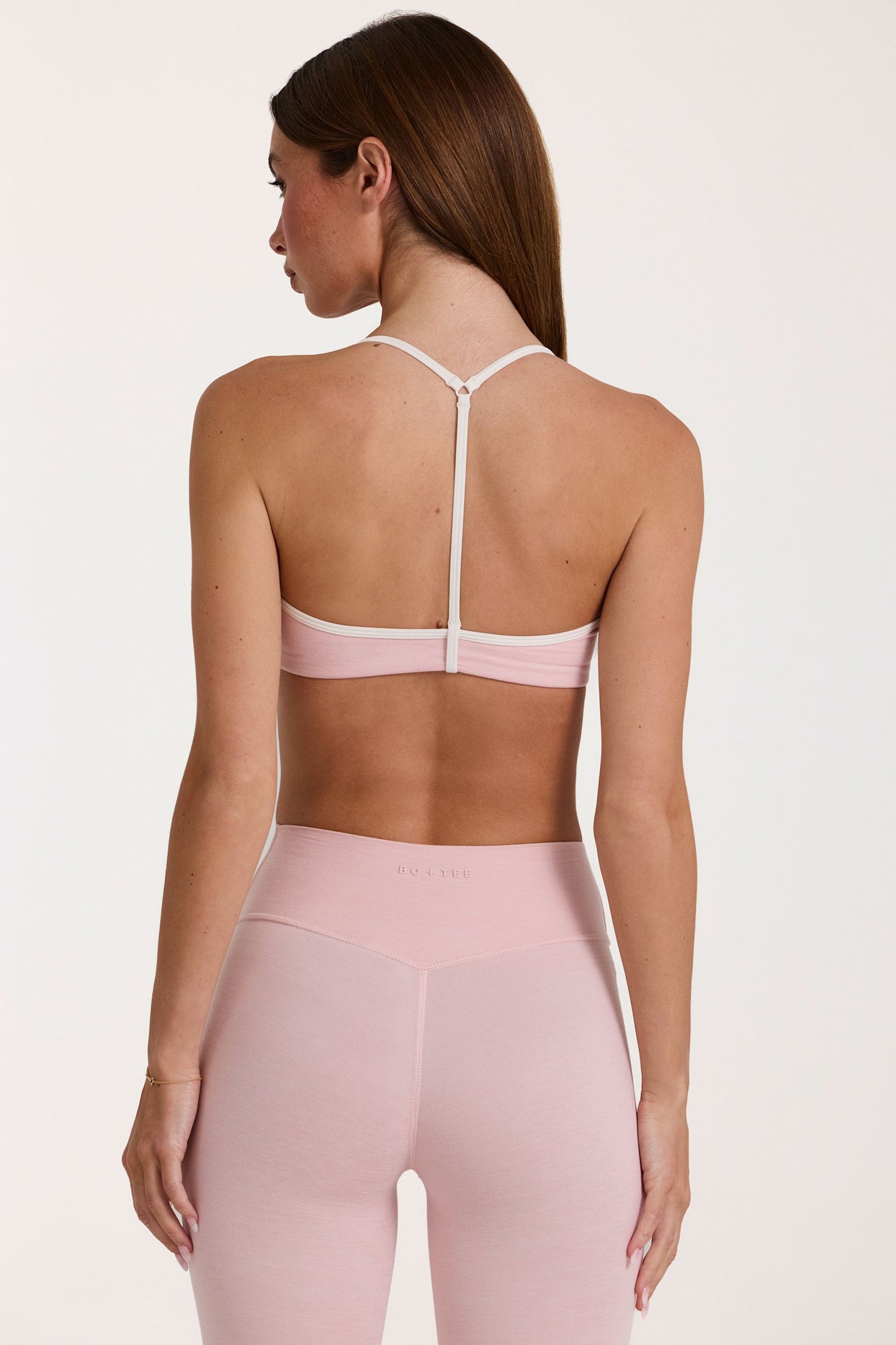 Soft Active Sports Bra in Blush Marl - 2
