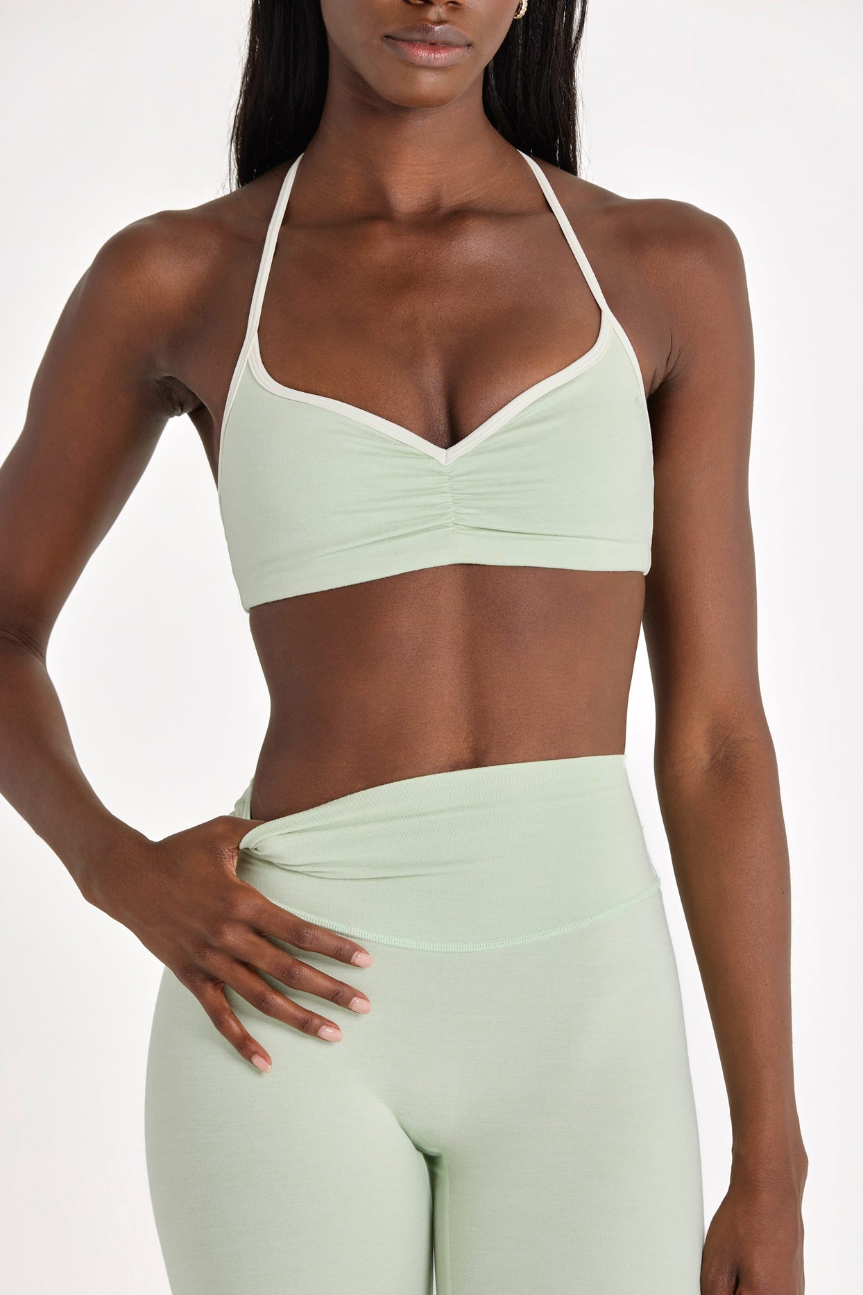 Soft Active Sports Bra in Pistachio - 4