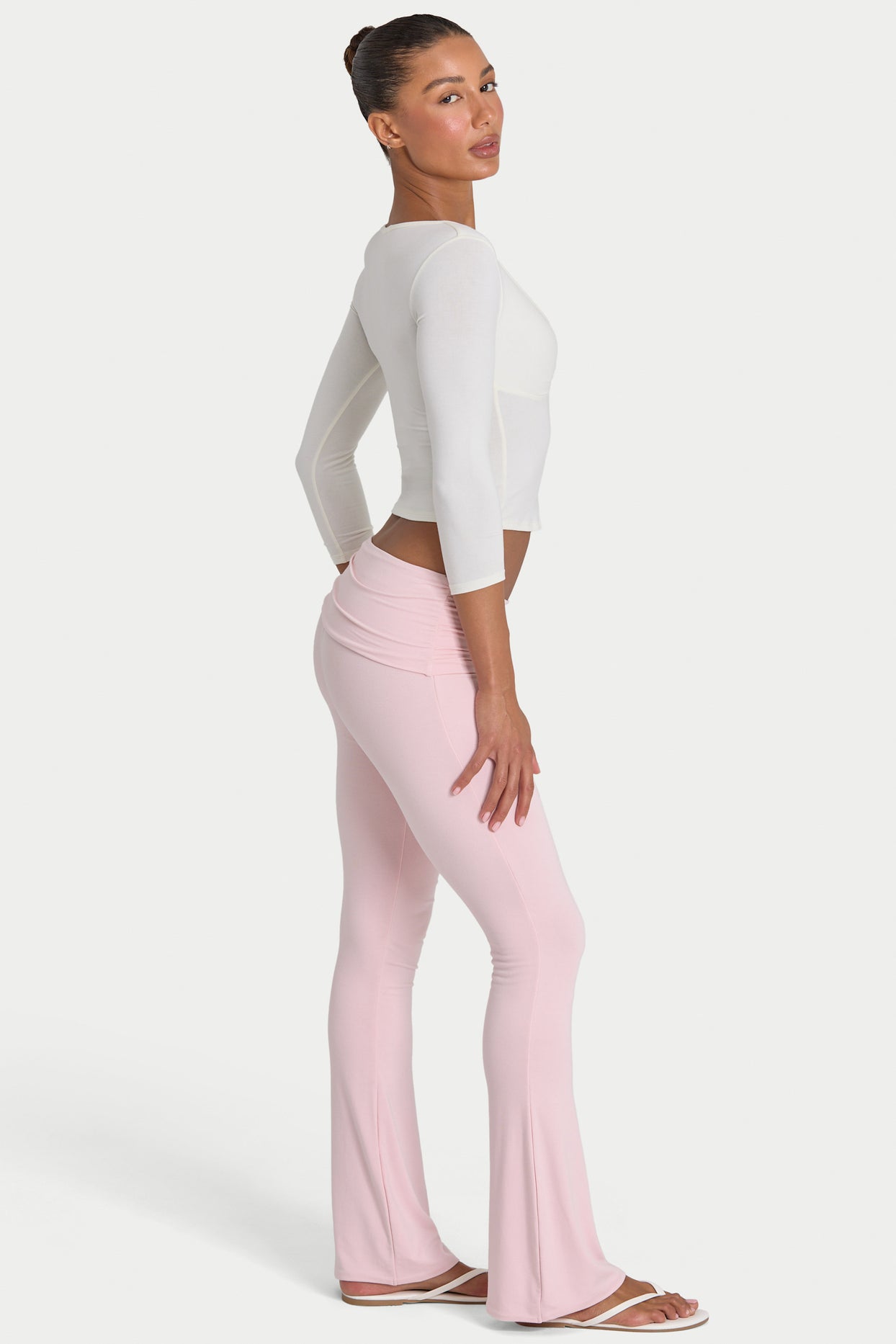 ButterCloud™ Flared Leggings in Blush - 3