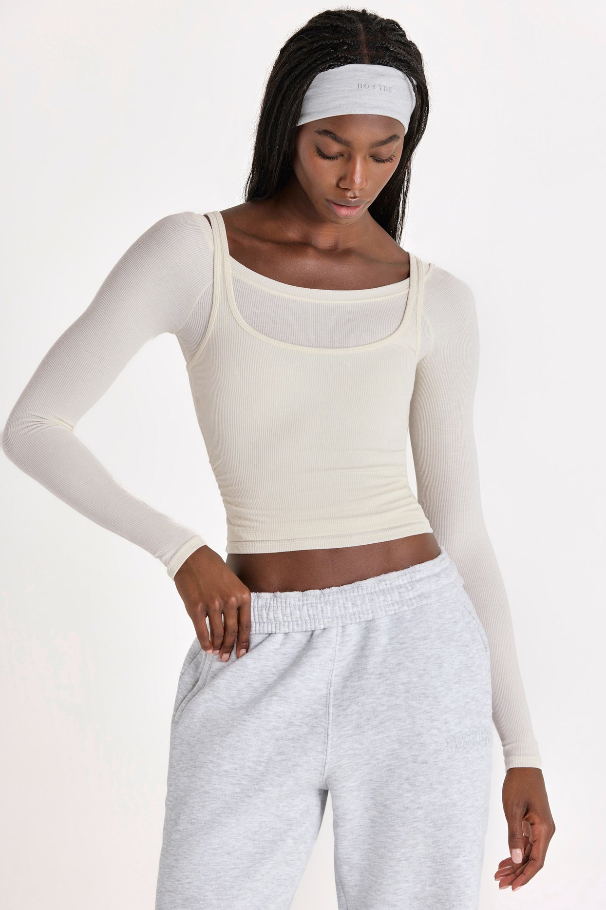 ButterCloud™ Layered Top  in Coconut - 4