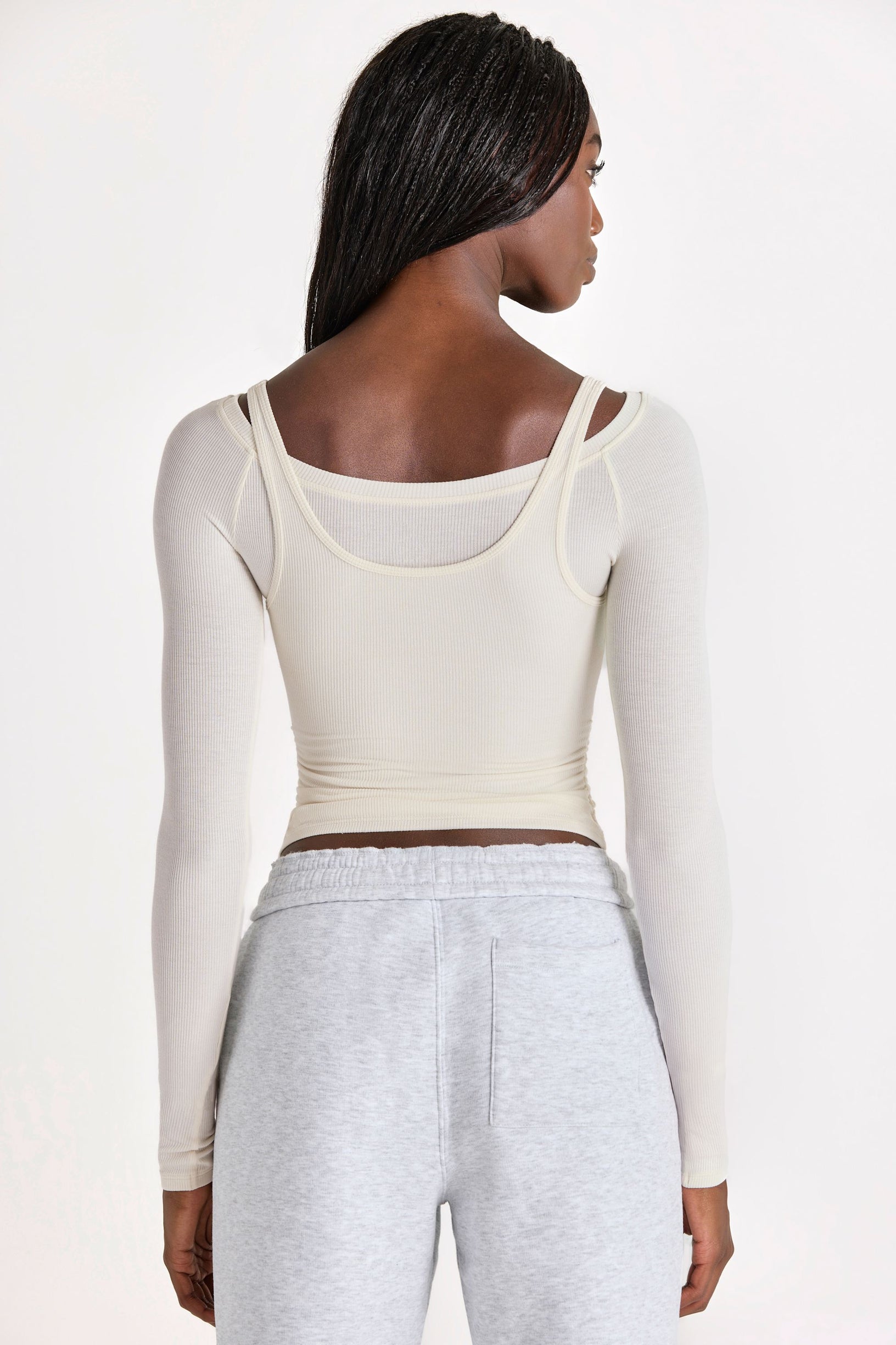 ButterCloud™ Layered Top  in Coconut - 2